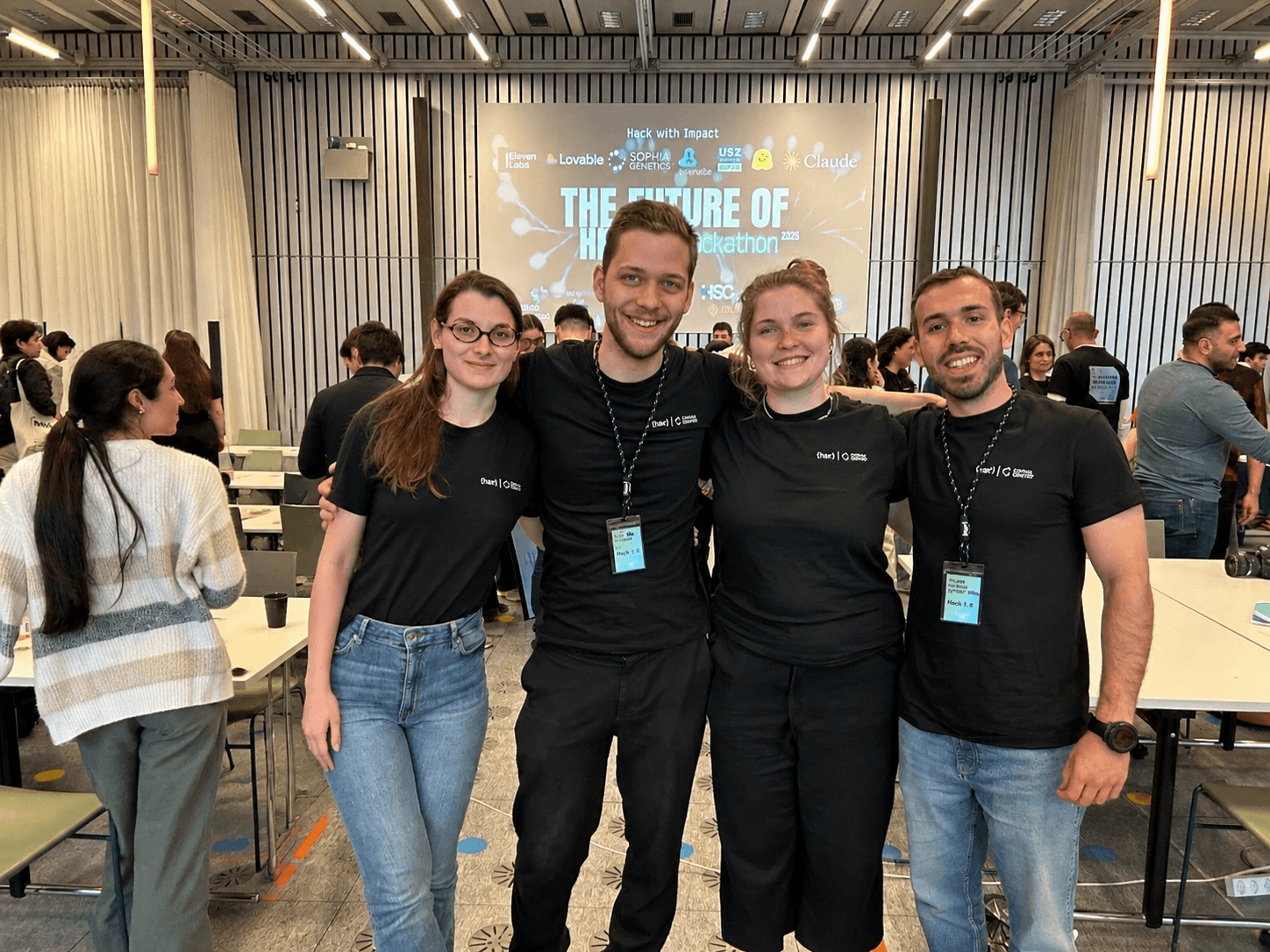 The team at the Future of Health Hackathon, ETH Zürich